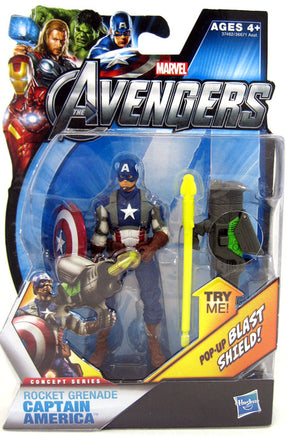 The Avengers 3.75 Inch Action Figure Series 1 - Rocket Grenade Captain America #04