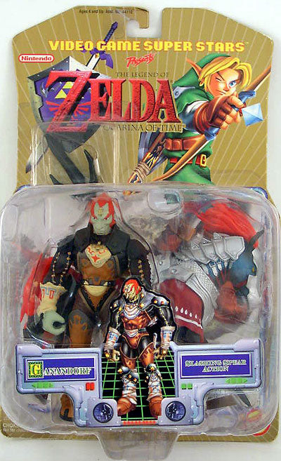 The Legend Of Zelda Ocarina Of Time Action Figures: Ganandorf with Slashing Spear Action (Sub-Standard Packaging)