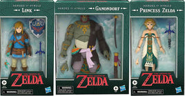 The Legend Of Zelda 6 Inch Action Figure - Set of 3 (Link - Zelda - Ganondorf)