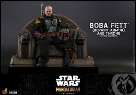 The Mandalorian 12 Inch Action Figure 1/6 Scale - Boba Fett (Repaint Armor) and Throne Hot Toys 90885