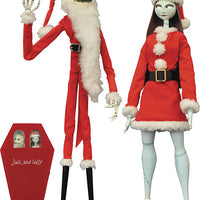 The Nightmare Before Christmas 15 Inch Action Figure Coffin Doll Set - Santa Jack & Sally