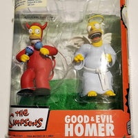 The Simpsons 4 Inch Static Figure - Good & Evil Homer