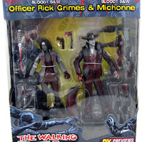 The Walking Dead 5 Inch Action Figure 2-Pack Exclusive - Officer Rick Grimes & Michonne Black & White