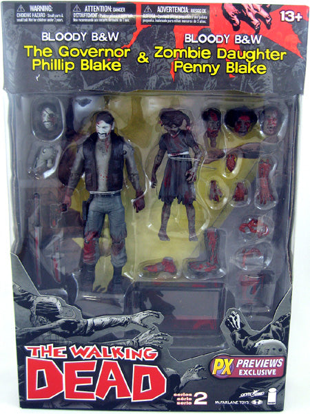 The Walking Dead Inch Action Figure 2-pack Series Bloody Black