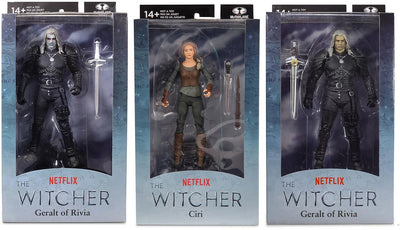 The Witcher Netflix 7 Inch Action Figure Wave 2 - Set of 3 (Geralt - Witcher - Ciri)