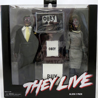 They Live 8 Inch Action Figure Retro Clothed Series - Alien 2-Pack