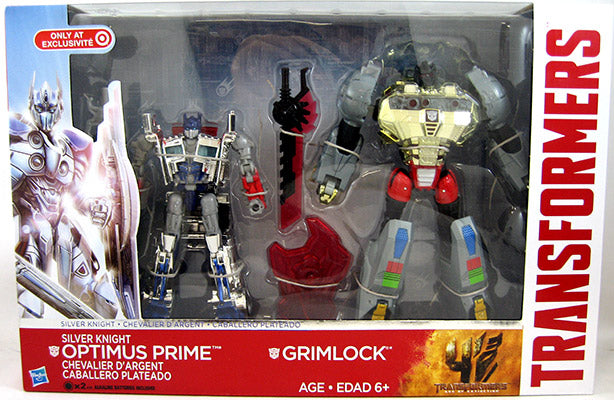 Transformers Age Of Extinction 7 Inch Action FIgure Exclusive Series - Silver Knight Optimus Prime & Grimlock