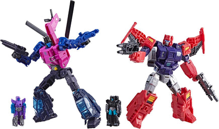 Transformers Age Of The Primes 6 Inch Action Figure Deluxe Class 2-Pack - Topspin vs Spinister