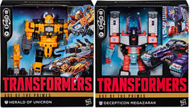 Transformers Age Of The Primes 8 Inch Action Figure Leader Class (2026 Wave 3) - Set of 2 (Megazarak - Herald Of Unicron)
