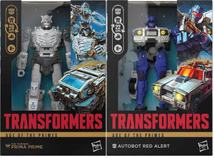 Transformers Age Of The Primes 7 Inch Action Figure Voyager Class (2025 Wave 1) - Set of 2 (Prima Prime - Red Alert)