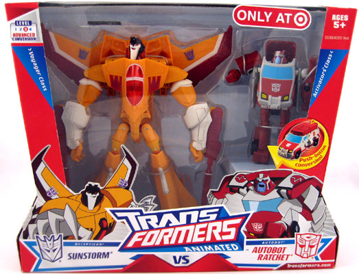 Transformers Animated Sunstorm vs Ratchet - 2-Pack