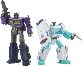 Transformers Generations Selects Figure Deluxe Voyager Class - Shattered Glass Ratchet & Optimus Prime WFC-GS17 Reissue
