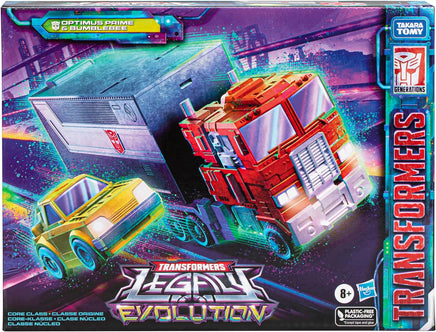 Transformers Legacy Evolution 3.75 Inch Action Figure Core Class - Optimus Prime & Bumblebee