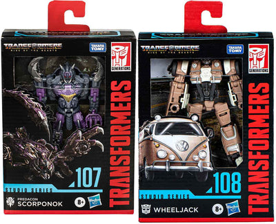 Transformers Studio Series 5 Inch Action Figure Deluxe Class (2024 Wave 1) - Set of 2 (Wheeljack & Scorponok)