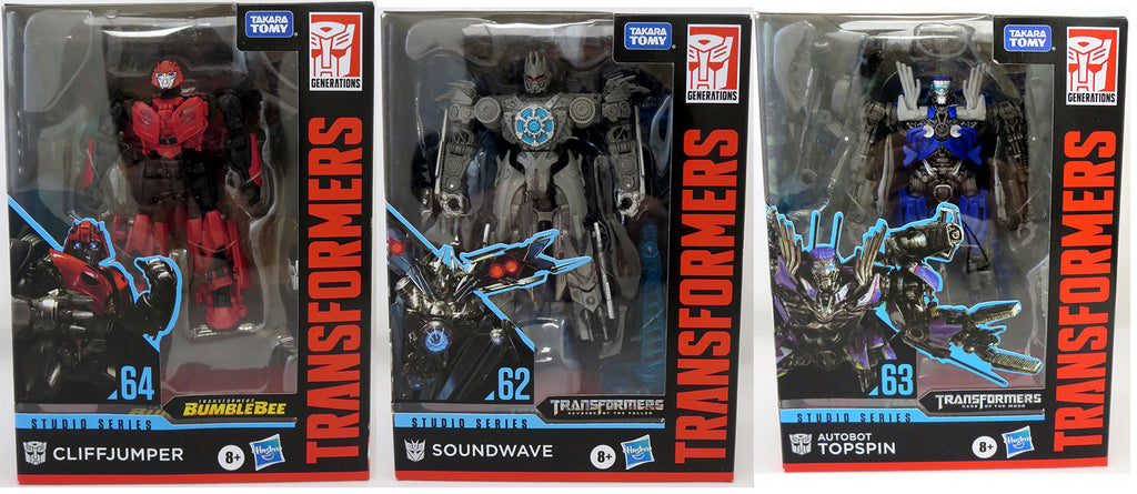 Transformers Studio Series 6 Inch Action Figure Deluxe Class (2020 Wave 3) - Set of 3 (#62 - #64)