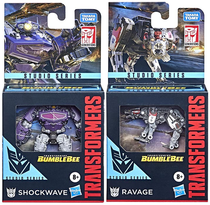 Transformers Studio Series 3.75 Inch Action Figure Core Class Wave 1 - Set of 2 (Ravage - Shockwave)