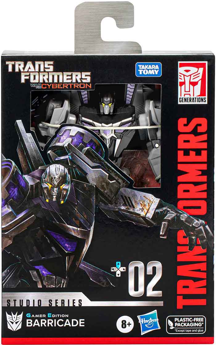Transformers WFC Studios Series 6 Inch Action Figure Deluxe Class (2023 Wave 1) - Gamer Edition Barricade #2