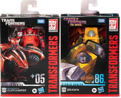 Transformers Studio Series 6 Inch Action Figure Deluxe Class (2023 Wave 3) - Set of 2 (Brawn - Cliffjumper)