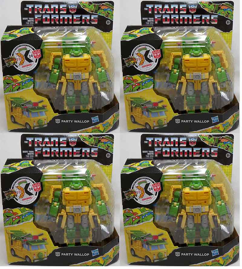Transformers x Teenage Mutant Ninja Turtles 7 Inch Action Figure Deluxe Class - Set of 4 Toy Party Wallop