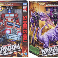 Transformers War For Cybertron Kingdom 8 Inch Action Figure Leader Class Wave 1 - Set of 2 (Megatron - Optimus)