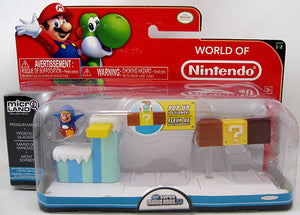 World Of Nintendo Super Mario Bros. U 2 Inch Action Figure Micro Land 3-Pack Wave 2 - Frosted Glacier with Penguin Mario