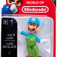 World Of Nintendo Super Mario 2.5 Inch Action Figure Limited Articulation Wave 1 - Ice Luigi