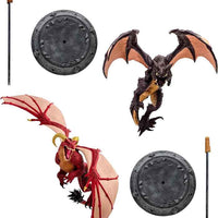 World Of Warcraft 7 Inch Static Figure 2-Pack - Red Highland Drake & Black Proto Drake
