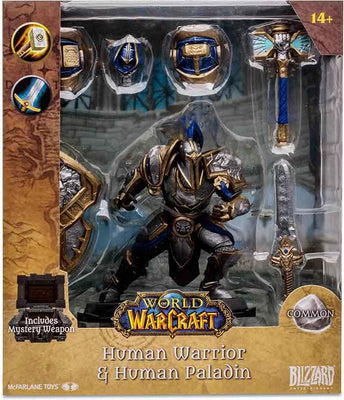 World Of Warcraft 7 Inch Static Figure Common Wave 1 - Human Warrior & Paladin