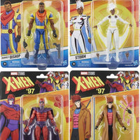Marvel Legends Retro 6 Inch Action Figure X-Men '97 Wave 1 - Set of 4 Magneto Gambit Bishop Storm