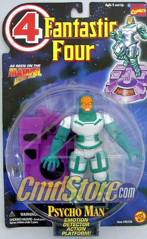 PSYCHO MAN W/Emotion Detector 6" Action Figure  FANTASTIC FOUR ANIMATED SERIES Marvel Toy Biz Toy