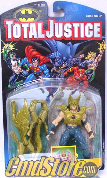 HAWKMAN 6" W/Massive Grip Talons Action Figure TOTAL JUSTICE Series Kenner TOY