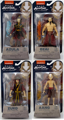 Avatar The Last Airbender 5 Inch Action Figure Basic Wave 3 - Set of 4 (Zuko - Aang - Ozai - Azula)