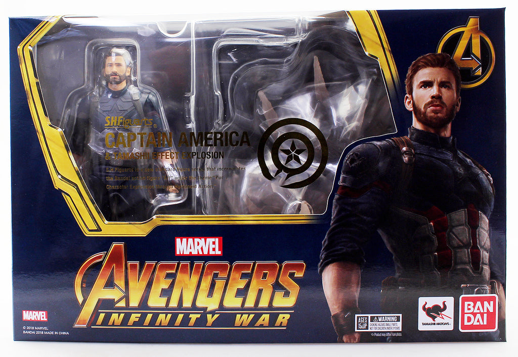 Avengers Infinity War 6 Inch Action Figure S.H. Figuarts - Captain America  (Shelf Wear Packaging)