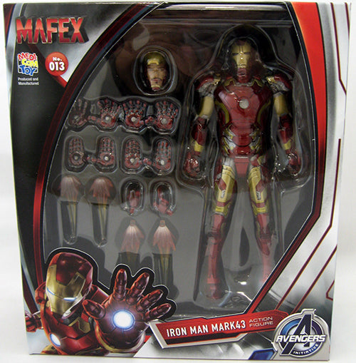 Avengers Initiative 6 Inch Action Figure Mafex Series - Iron Man Mark 43  #13 (Shelf Wear Packaging)