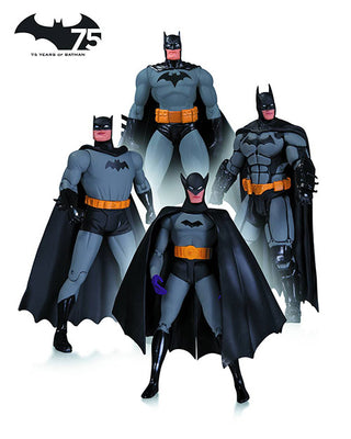 Batman 75th Anniversary 6 Inch Action Figure - Batman Anniversary 4-Pack (Sub-Standard Previously Opened Packaging)