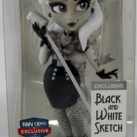 DC Comics Bombshells 7 Inch Statue Figure Black and White Sketch - Black Canary Exclusive