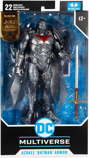 DC Multiverse Batman Curse of The White Knight 7 Inch Action Figure Comic Series - Azrael Batman Armor Gold Label