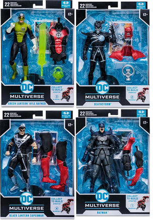DC Multiverse Comic 7 Inch Action Figure Blackest Night BAF Atrocitus - Set of 4 (Kyle - Sup - Bat - Death)