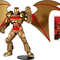DC Multiverse 7 Inch Action Figure Comic Series - Hellbat Batman Gold Suit