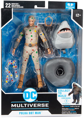 DC Multiverse Suicide Squad 7 Inch Action Figure BAF King Shark - Polka-Dot Man