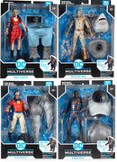 DC Multiverse Suicide Squad 7 Inch Action Figure BAF King Shark - Set of 4 (Harley - Peacemaker - Polka - Bloodsport)