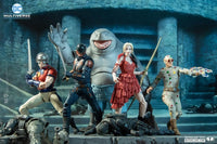 DC Multiverse Suicide Squad 7 Inch Action Figure BAF King Shark - Set of 4 (Harley - Peacemaker - Polka - Bloodsport)