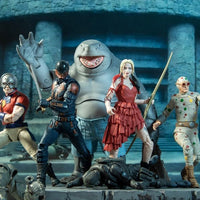 DC Multiverse Suicide Squad 7 Inch Action Figure BAF King Shark - Set of 4 (Harley - Peacemaker - Polka - Bloodsport)