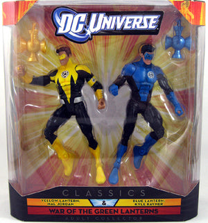 DC Universe 6 Inch Action Figure War Of The Green Lanterns - Yellow Lantern Hal Jordan & Blue Lantern Kyle Rayner