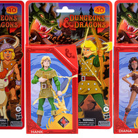 Dungeons & Dragons Cartoon Classics 6 Inch Action Figure Wave 1 - Set of 3 (Bobby - Hank - Diana)
