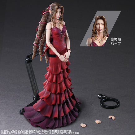 ff7 aerith red dress FINAL FANTASY VII REMAKE STATIC ARTS AERITH GAINSBOROUGH DRESS VER
