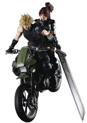 Final Fantasy VII 10 Inch Action Figure Play Arts Kai - Jessie with Cloud & Motorcycle Set