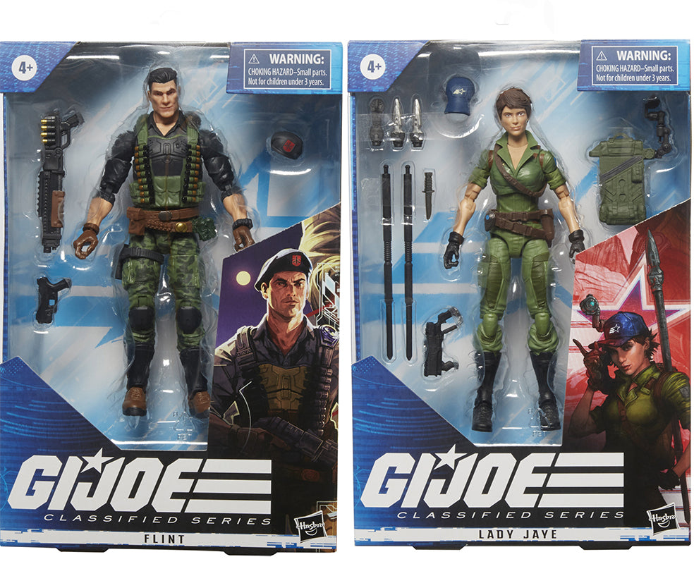 G.I. Joe 6 Inch Action Figure Classified Series 4 - Set of 2 (Lady Jaye - Flint)
