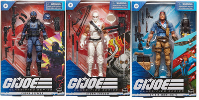G.I. Joe Classified 6 Inch Action Figure Wave 8 - Set of 3 (Cobra Officer  #37 - Storm Shadow #35 - Spirit #36)