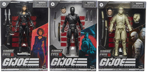 G.I. Joe Origins Movie 6 Inch Action Figure Classified Series 1 - Set of 3 (Storm Shadow - Snake Eyes - Baroness)